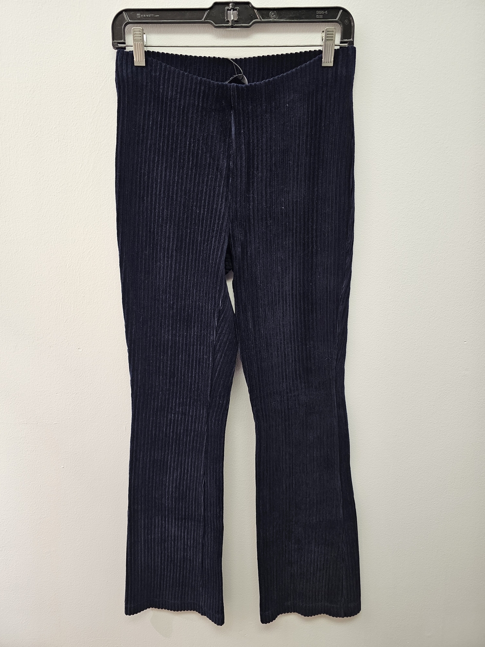 Ribbed Navy Corduroy Flare Pants
